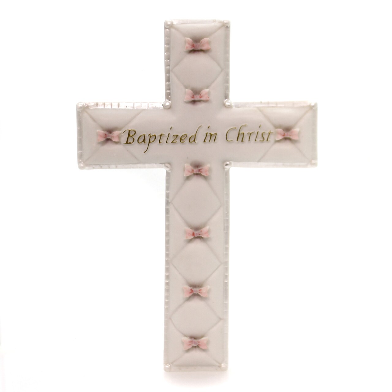 Religious BAPTIZED IN CHRIST WALL CROSS Polyresin Girl Church Bows Water 42829 Roman Inc 6.0 Inch Baptized In Christ Wall Cross Everyday Figurine , Lightweight Girl Church Bows Water